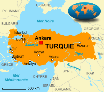 RÃ©sultat de recherche d'images pour "Carte de la Turquie"